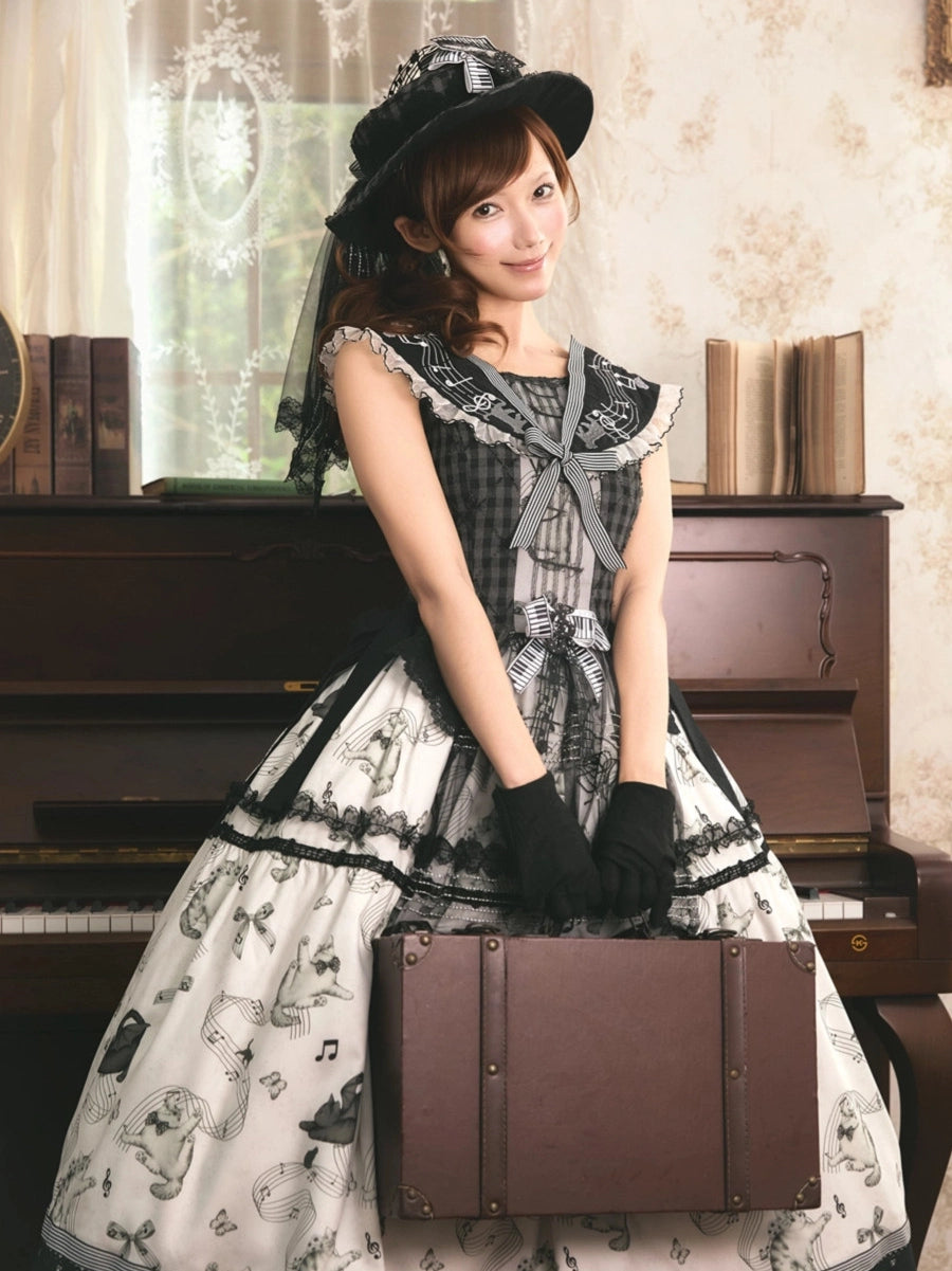 Meow Aria Original Lolita Sailor Collar Embroidery JSK Dress