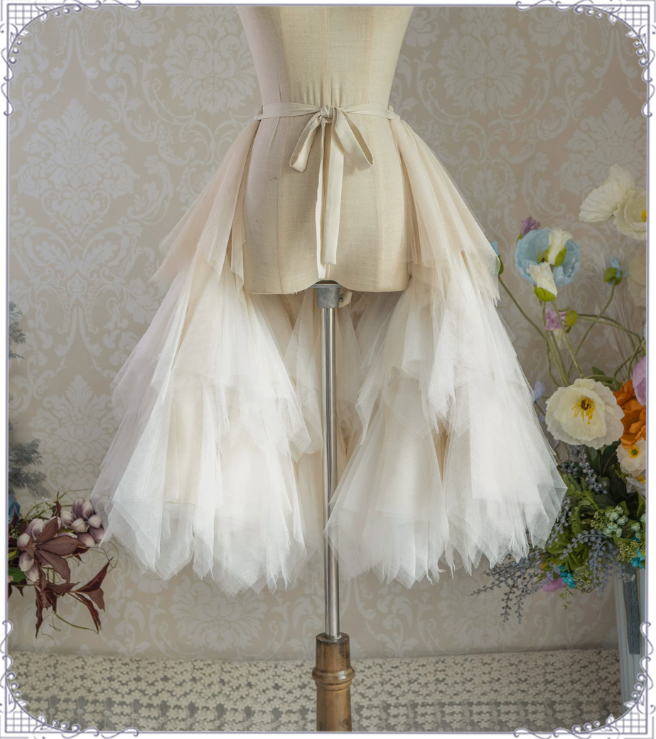 Berry Pie Gradient Feather Yarn Petticoat Lolita Underskirt
