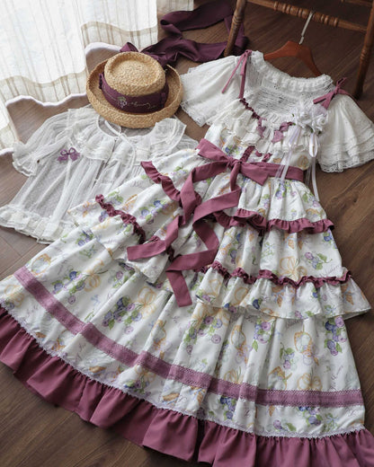Lolita Blueberry Print Voluminous JSK LC1008