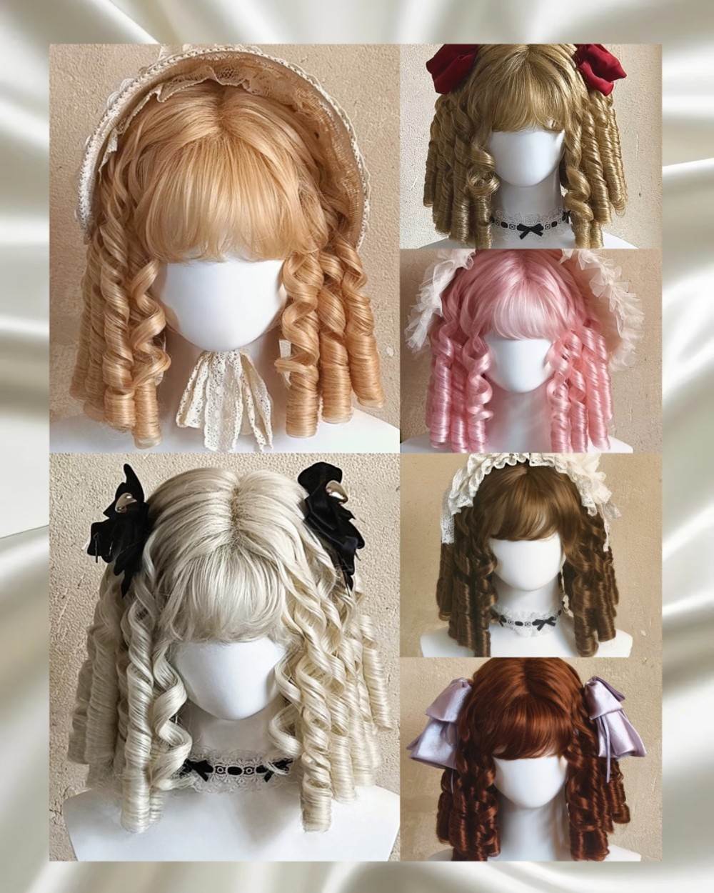 Lolita Short Sparkly Roman Curl Wig