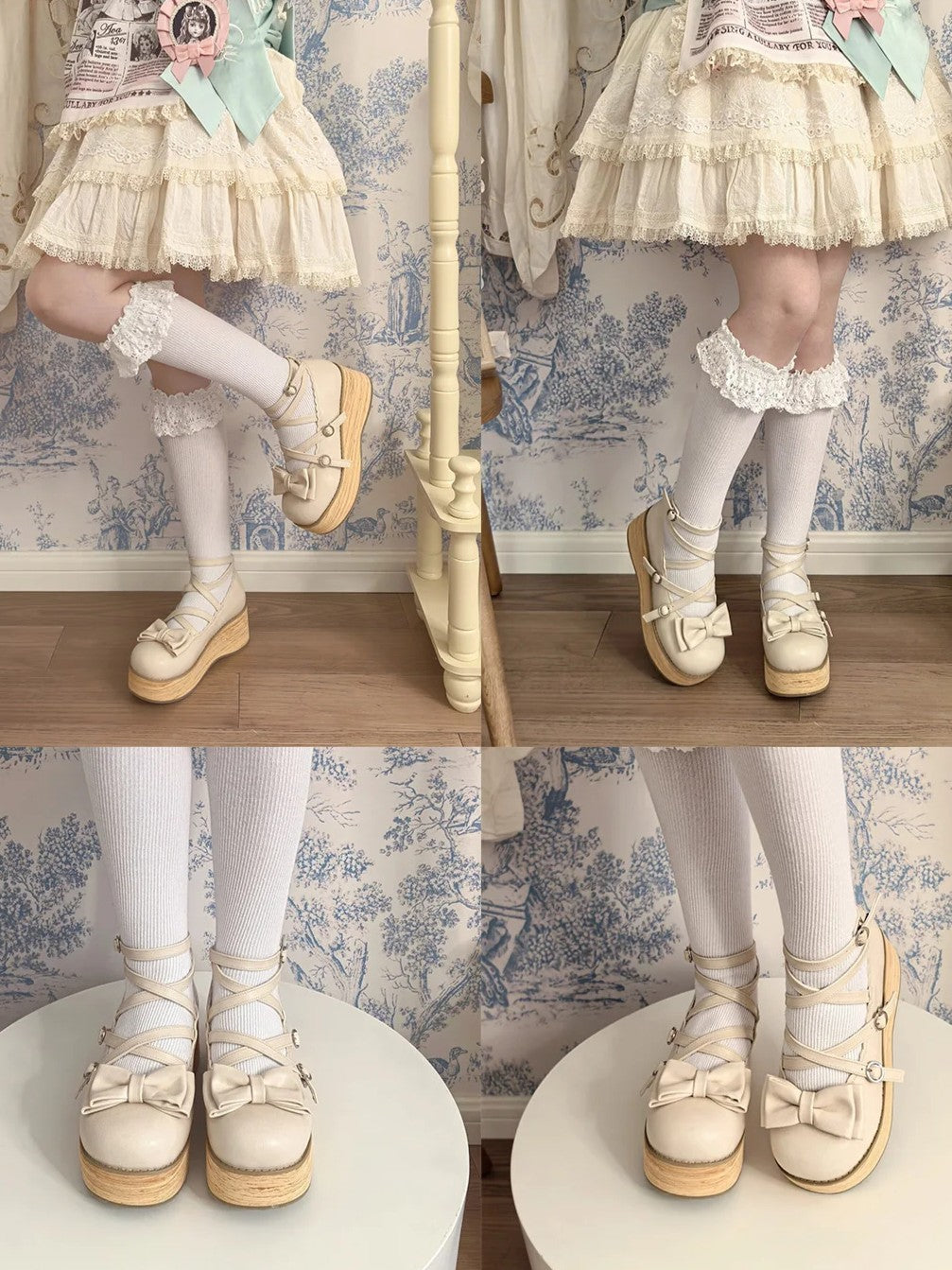 Brown‑Tone Tarta Tower Lolita Round‑Toe Chunky Platform Shoes