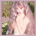 Long Berry Pink Princess Long Curls Wavy Wig LE7018