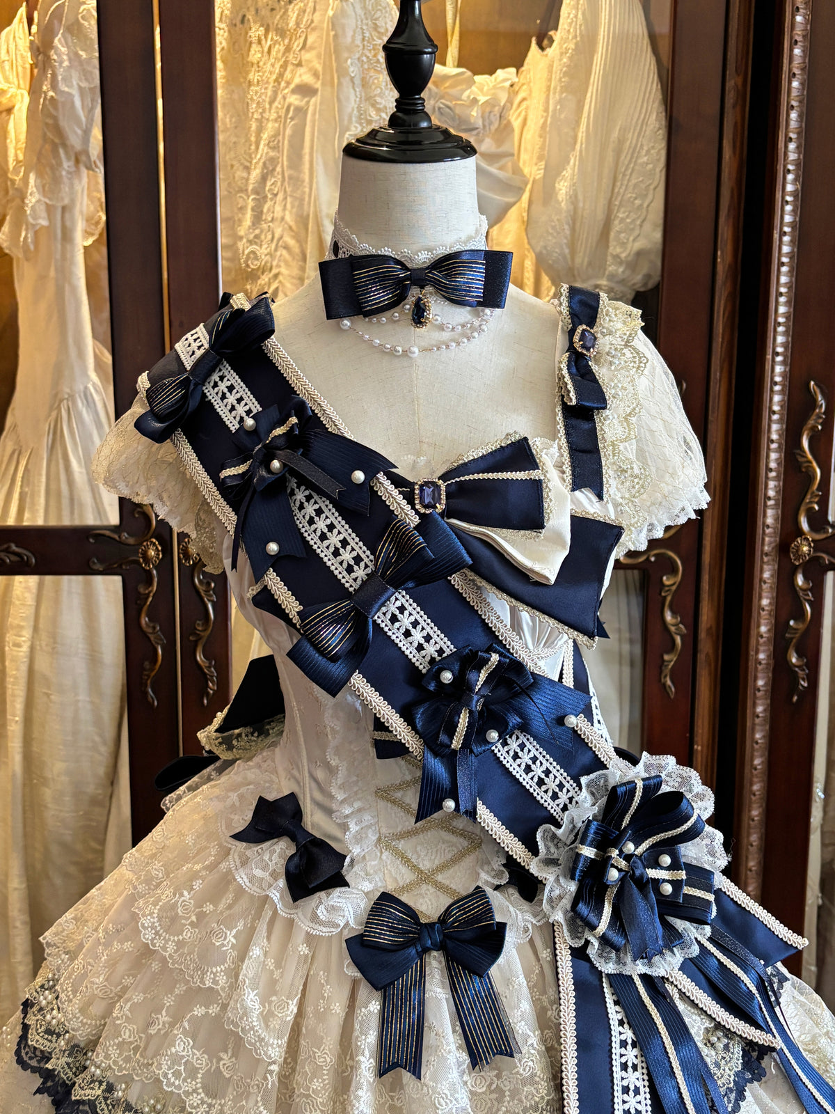 Night Banquet Coronation Original Lolita Mid Length Wedding Dress