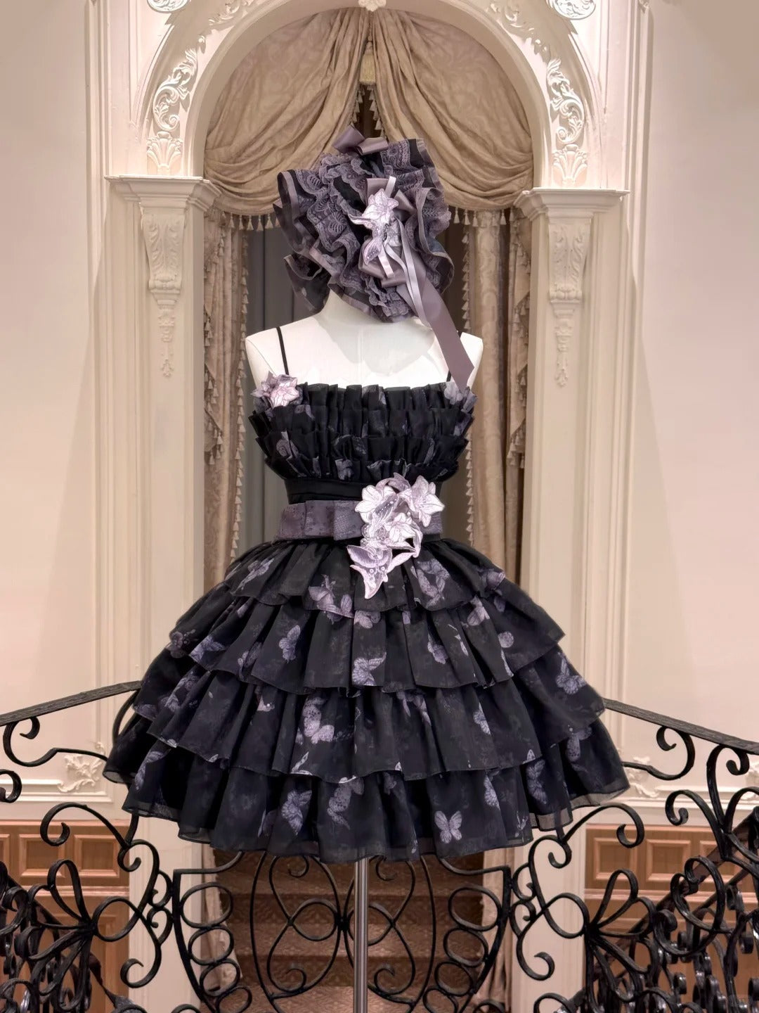 Stained‑Glass Reverie Japanese‑Style Classic Lolita Purple JSK Dress Set