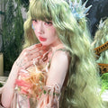 Long Curly Fairy Classic Green Wig LE7006