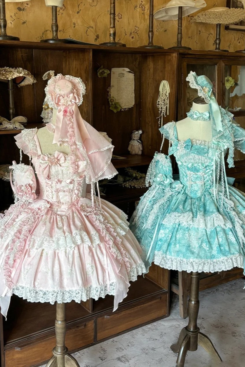 Jellyfish Pear Blossom Daily Lolita Blue JSK Dress
