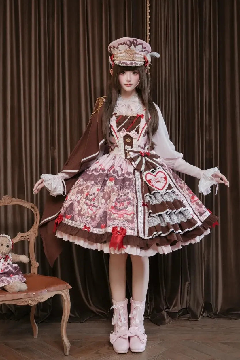 Royal Princess Chocolate Sweet Military Lolita JSK