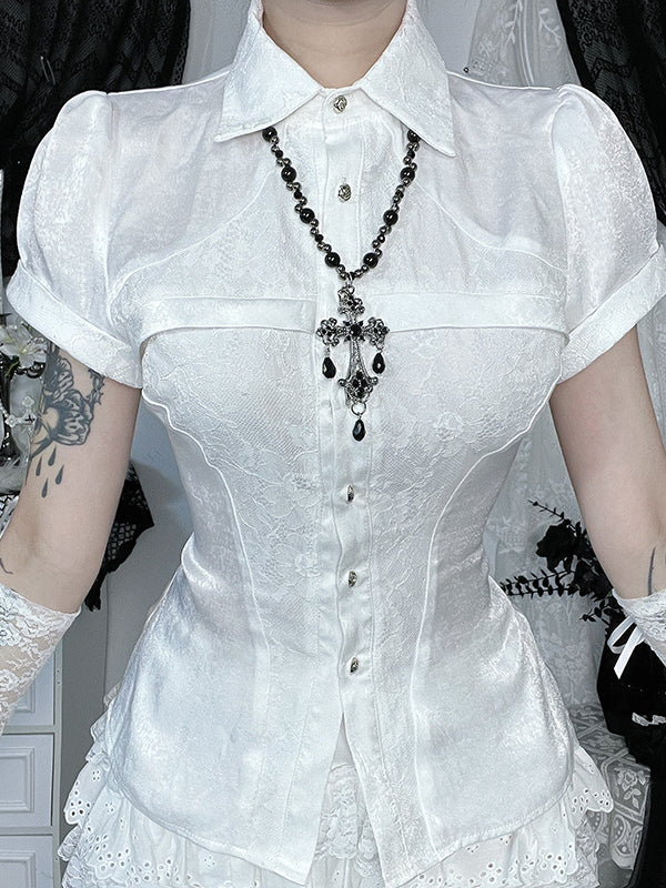 Lolita White Vintage  Gothic Outfit LG1043