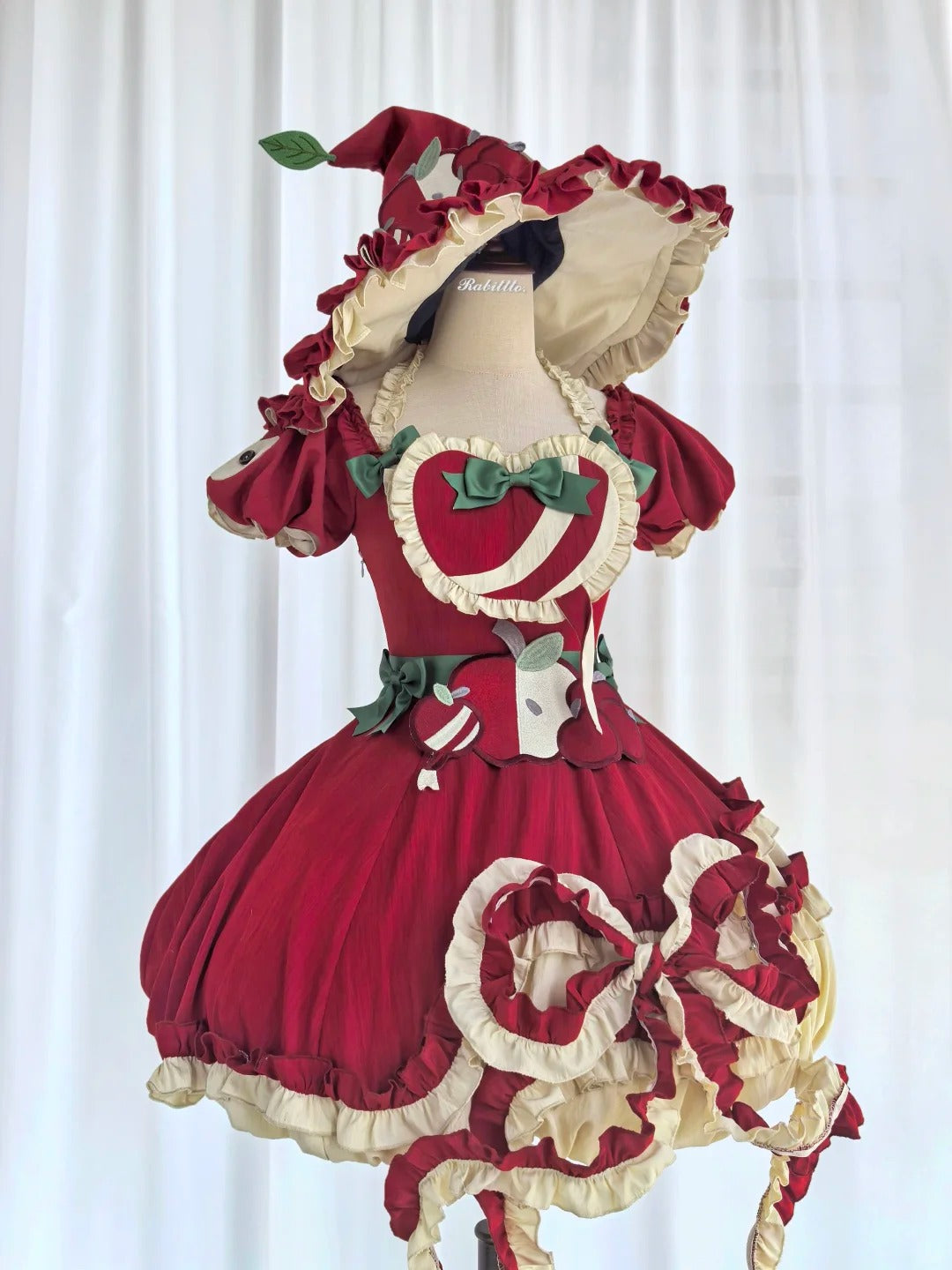 Magic Apple Red Cartoon Sweet Lolita OP Set with Bloomers