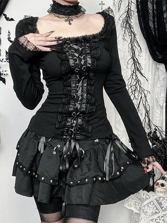 Gothic Halloween Slim-Fit Top LG1041