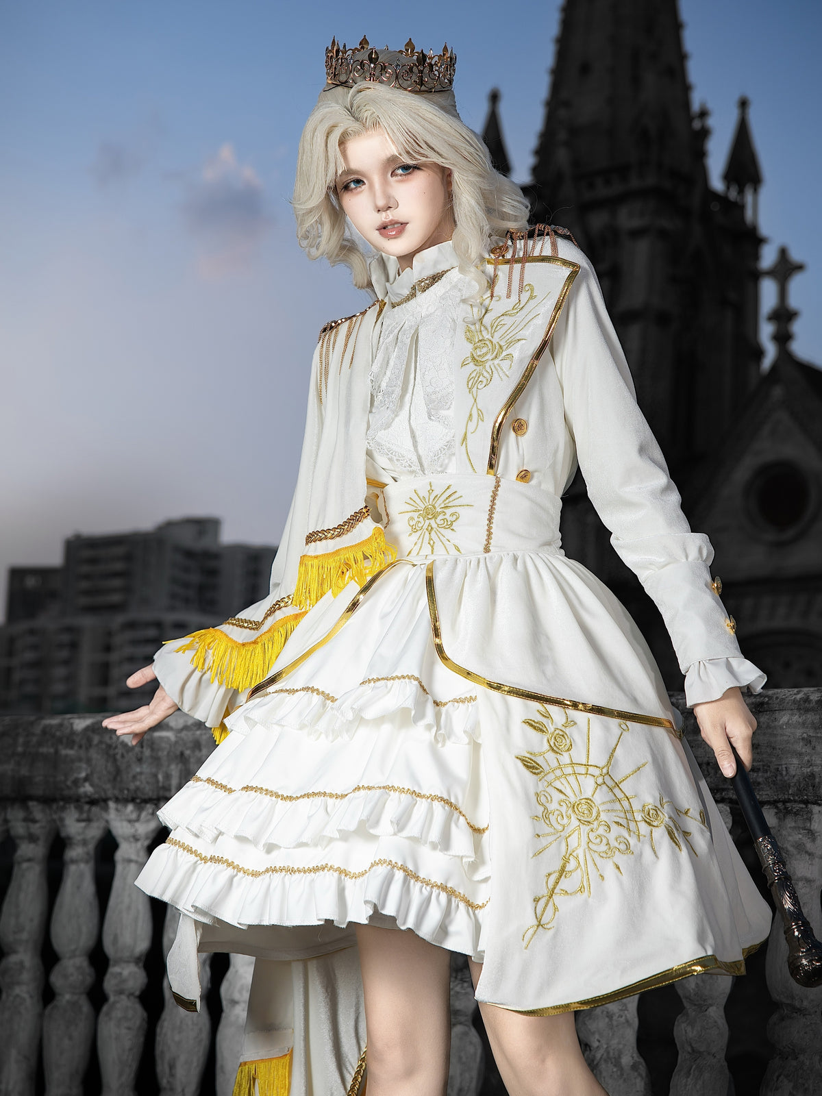 Holy Light Rose Lolita Original Military JSK Set