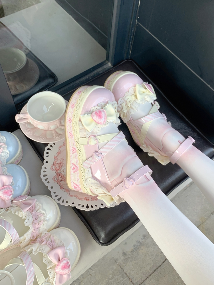 Strawberry Limited Lolita Cute Platform Shoes
