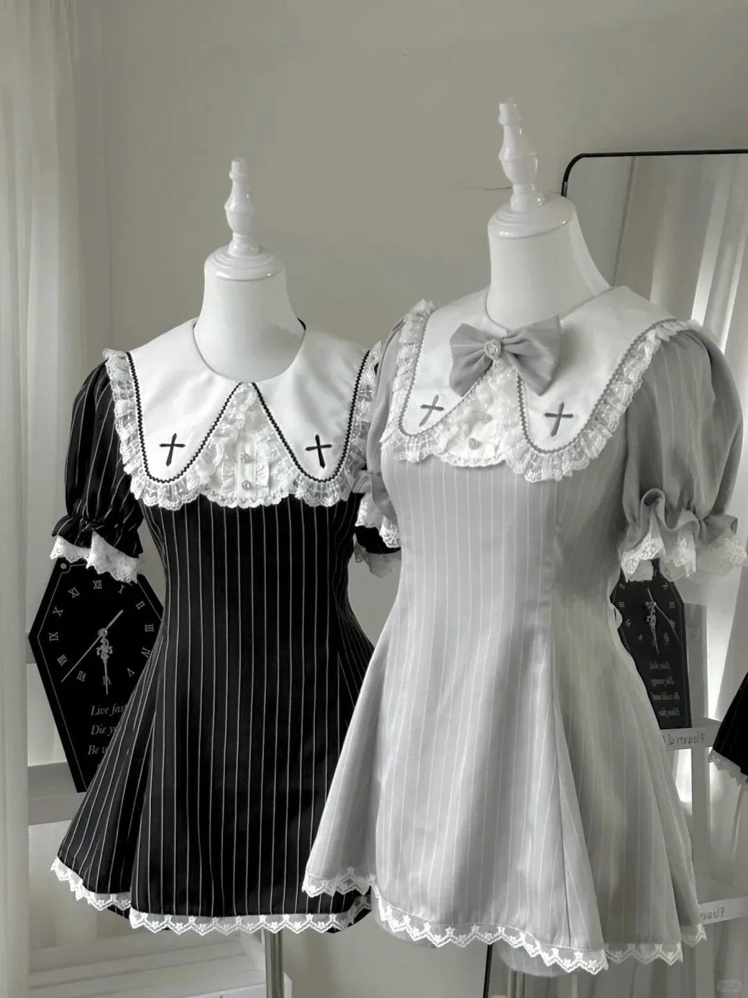 Prayer Poem Ryōsangata Striped Summer Outfit Set