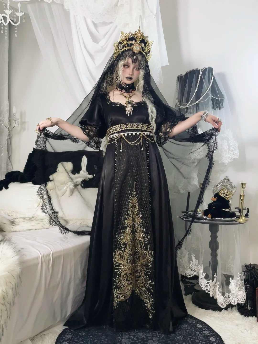 Elodie’s Poem Oil Painting Vintage Empire Waist Lolita OP Dress