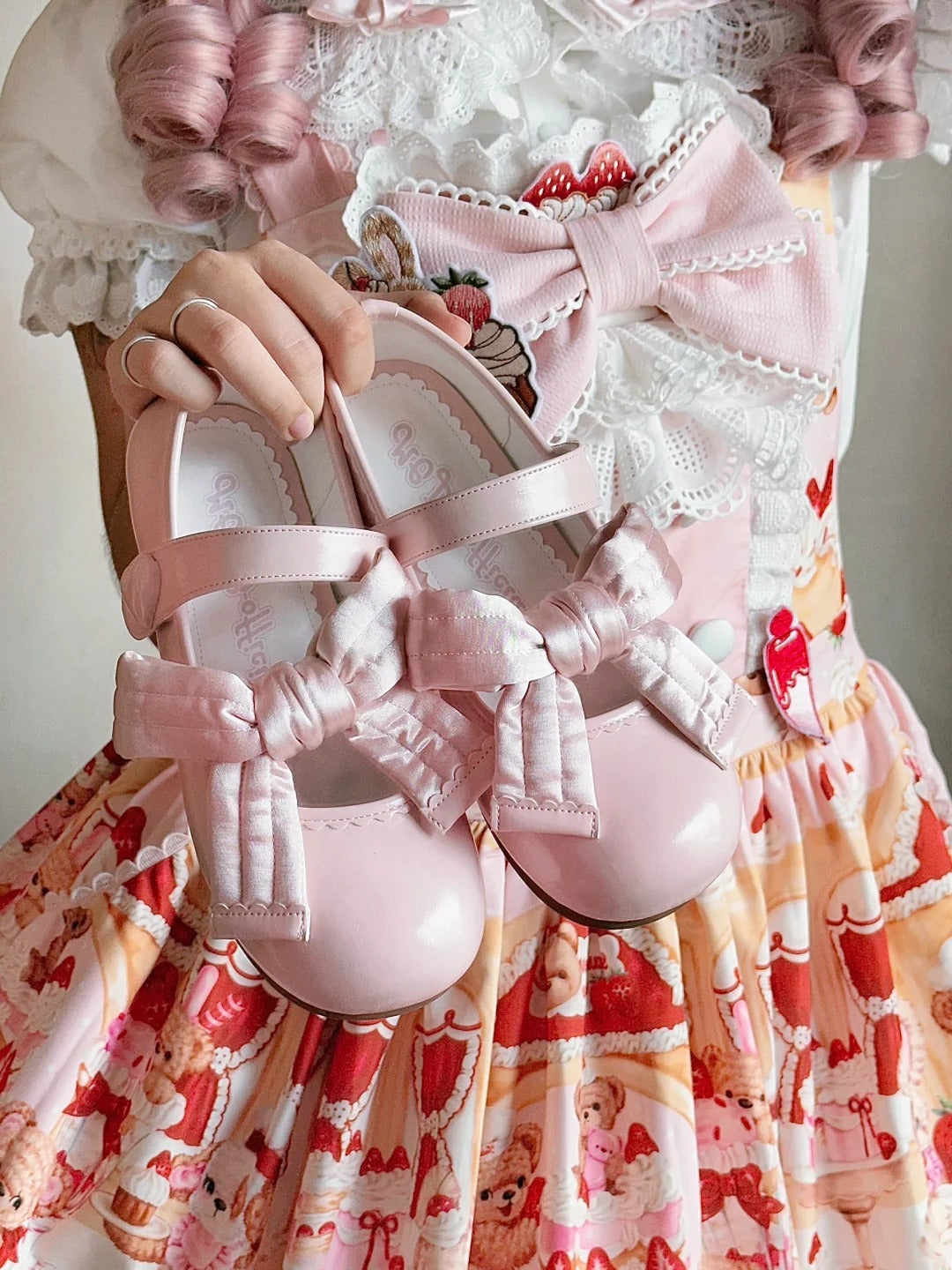 Chubby Bow Original Lolita Flat Cute Round Toe Flats