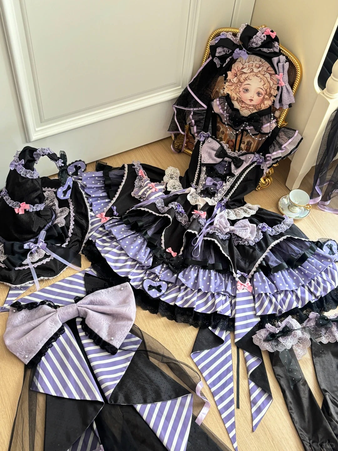 Night of Witchcraft Gothic Lolita Halloween JSK Dress Set