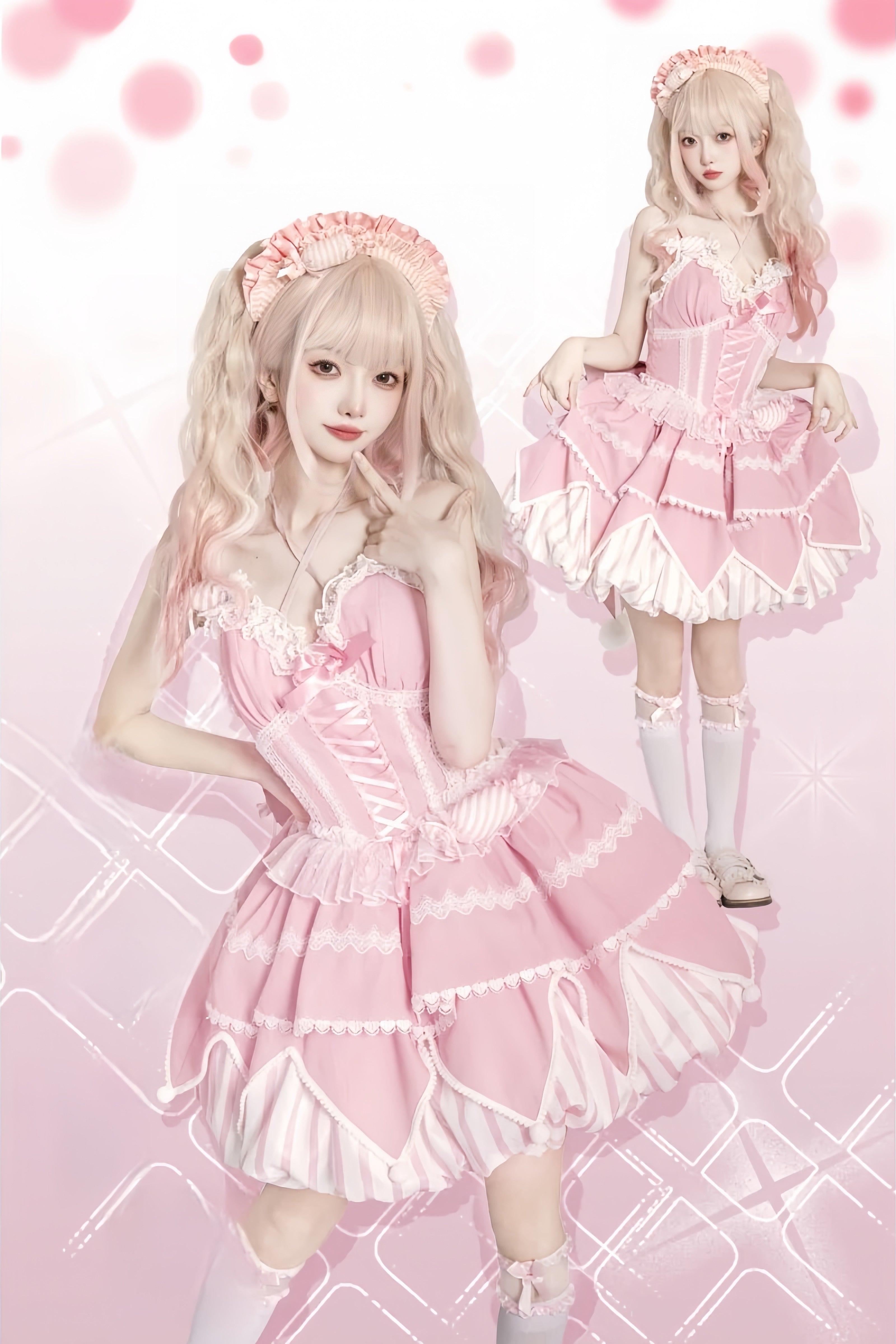 Sweet Pop Star Candy Pink Jumper Dress