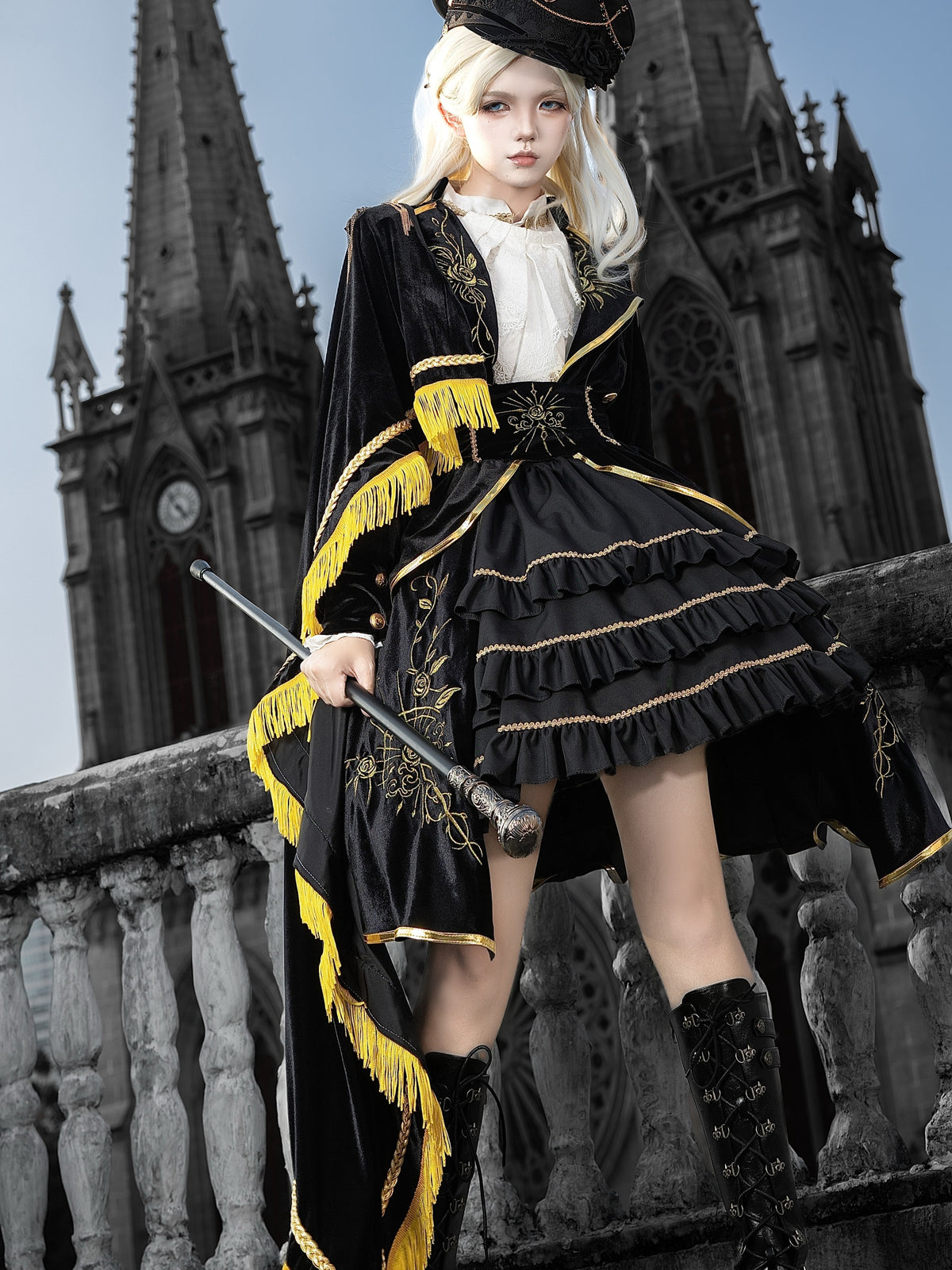 Holy Light Rose Lolita Original Military JSK Set