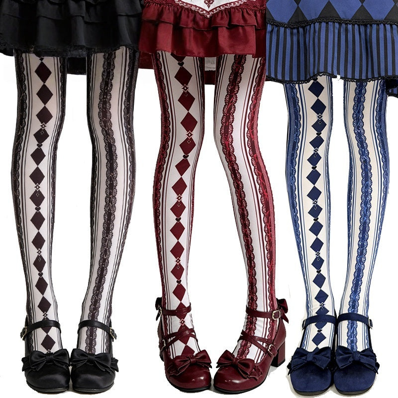 Alice Gothic Velvet Lolita Tights