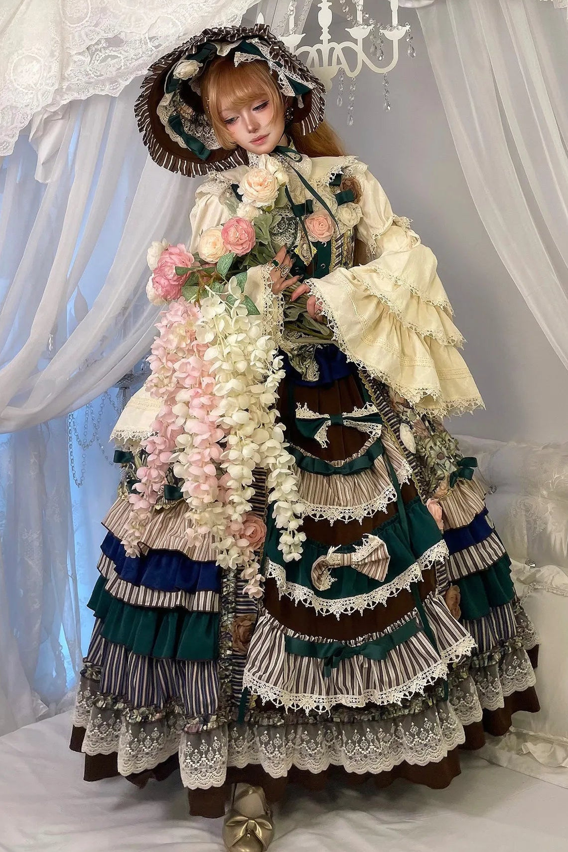 Twilight Morning Bell Forest Green Palace Classical Lolita JSK Dress