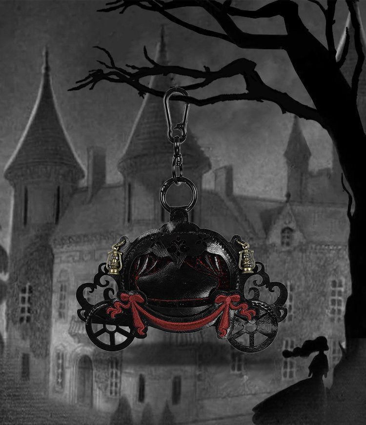 Pumpkin Carriage Bag Charm Dark Fairy Tale Lolita Gothic Vintage Bag Charm & Keychain
