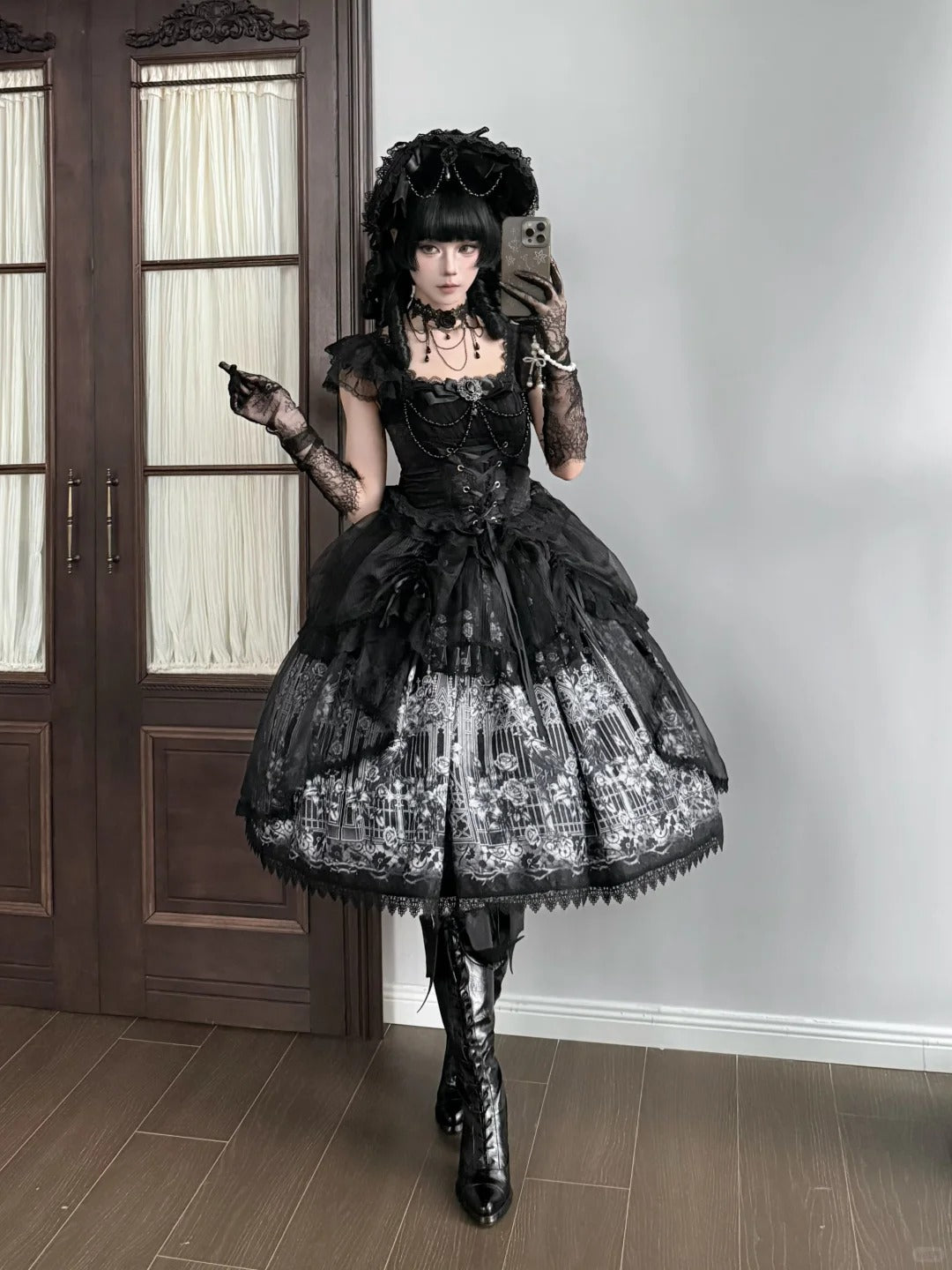 Thorn Feather Holy Relic Original Gothic Dark Lolita JSK Dress