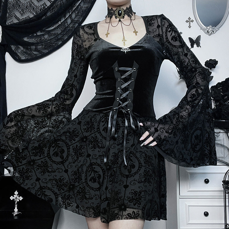 Lolita Gothic retro dark dress LG1006