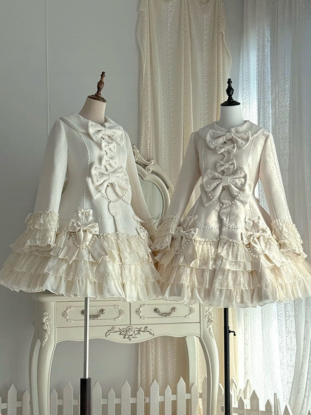 Pearl Petal Lolita Original Autumn & Winter Apricot Outer Coat
