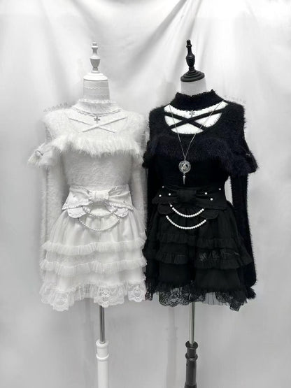 Lolita Japanese Subculture Cross Knit Top LR1006