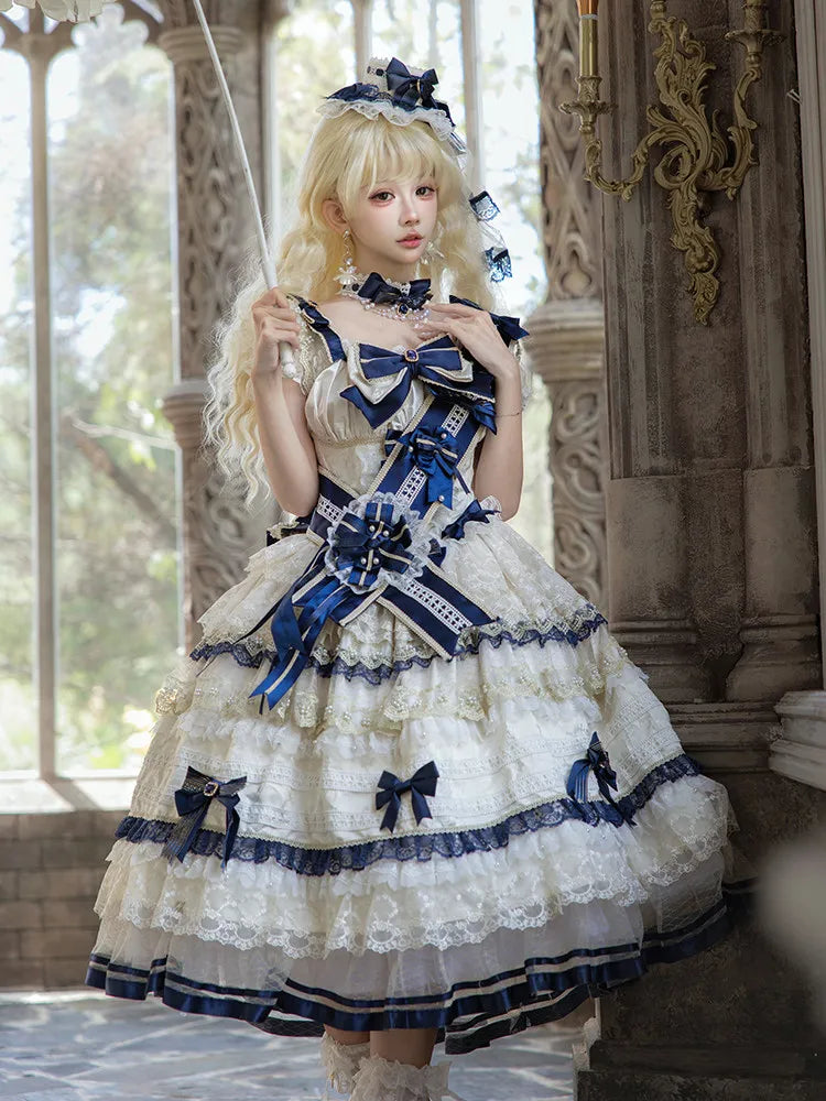 [1St Group Deposit Reservation] Night Banquet Coronation Dream Contract Lolita Original Design Mid-Length Dress
