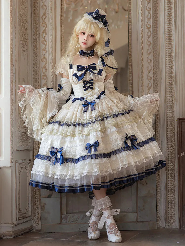 [1St Group Deposit Reservation] Night Banquet Coronation Dream Contract Lolita Original Design Mid-Length Dress