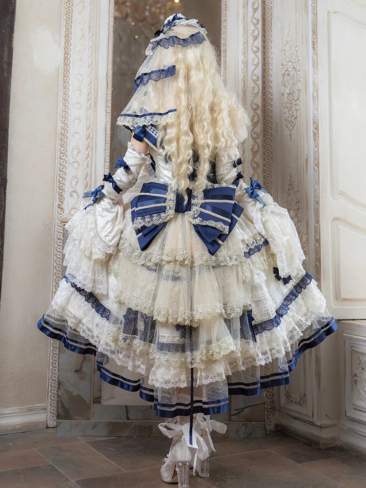 [1St Group Deposit Reservation] Night Banquet Coronation Dream Contract Lolita Original Design Mid-Length Dress