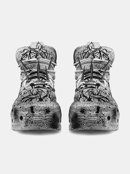 Y2K Gray Platform Shoes LE5009