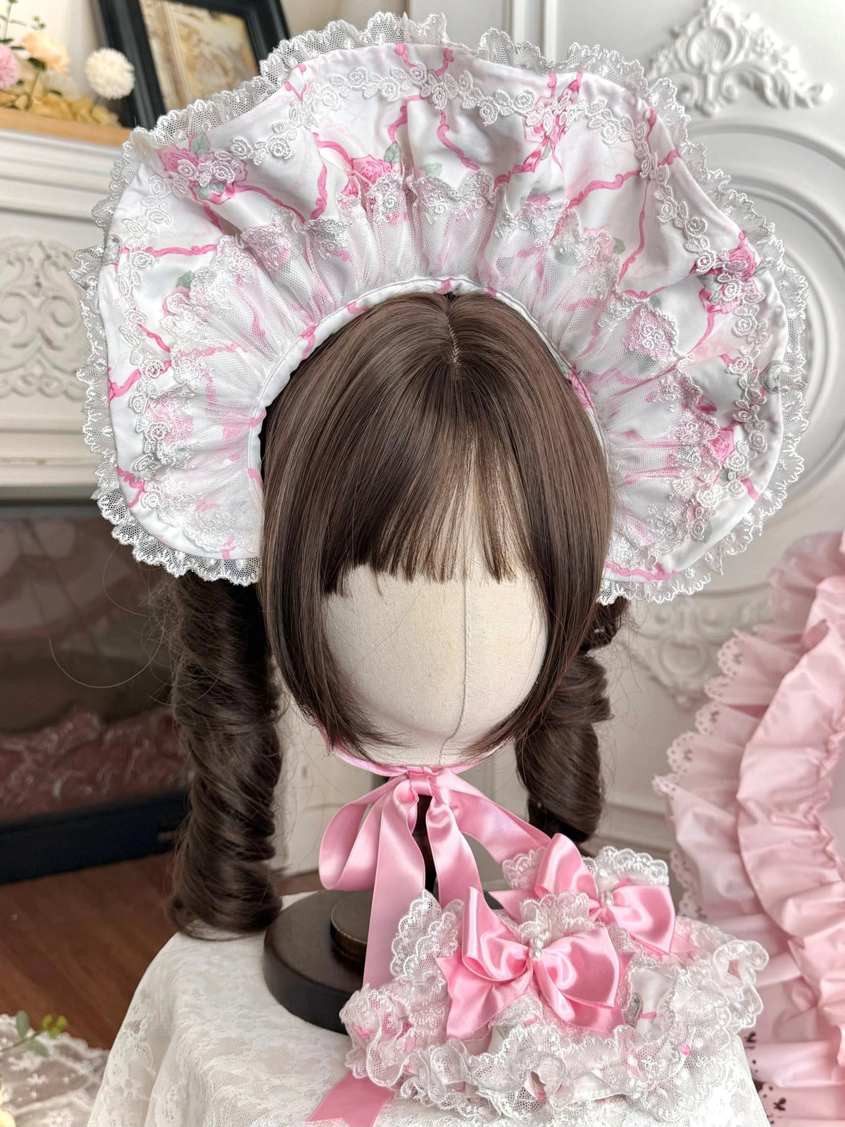 2026 Summer Rose Lattice Lolita Accessories Set - LolitaEra