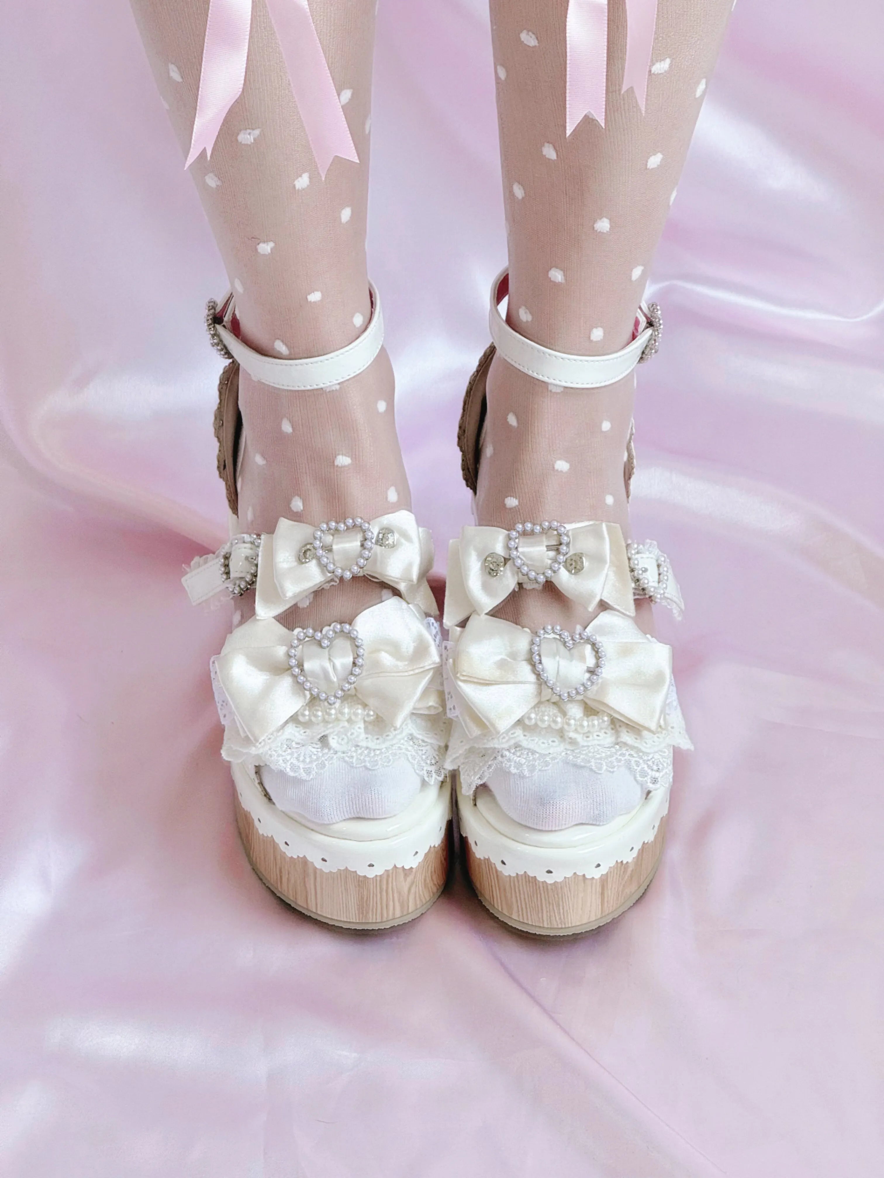 Showa Summer Dream Japanese Wedge Lolita Shoes