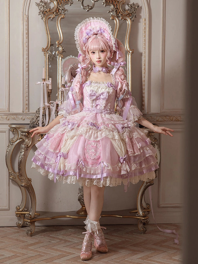 Sanrio Collaboration Series My Melody Dancing Lolita Curtain OP Dress