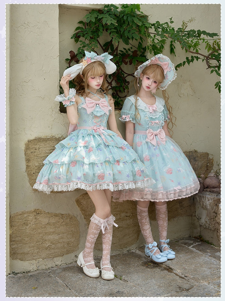 Cinnamoroll Ocean Theme Collaboration Series Lolita Green JSK & OP Set