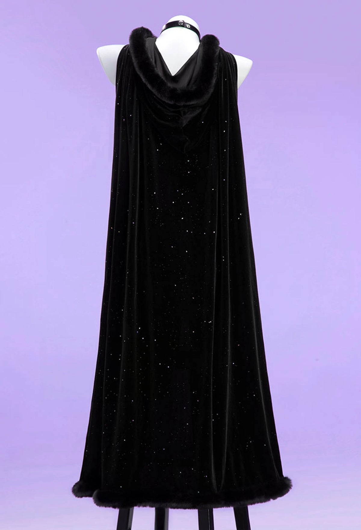 Witch Banquet Series Black Purple Velvet Cape Cosplay Costume