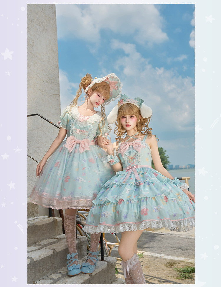 Cinnamoroll Ocean Theme Collaboration Series Lolita Green JSK & OP Set