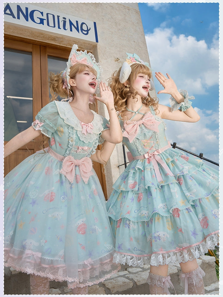 Cinnamoroll Ocean Theme Collaboration Series Lolita Green JSK & OP Set