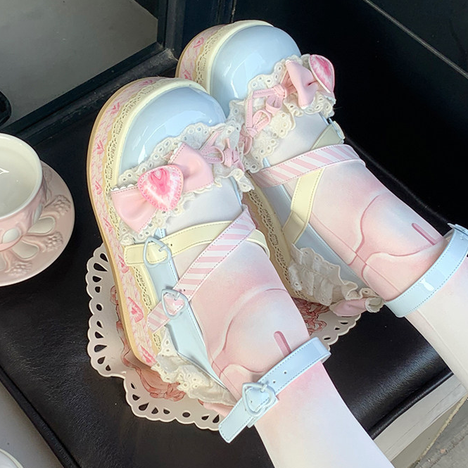 Strawberry Limited Lolita Cute Platform Shoes