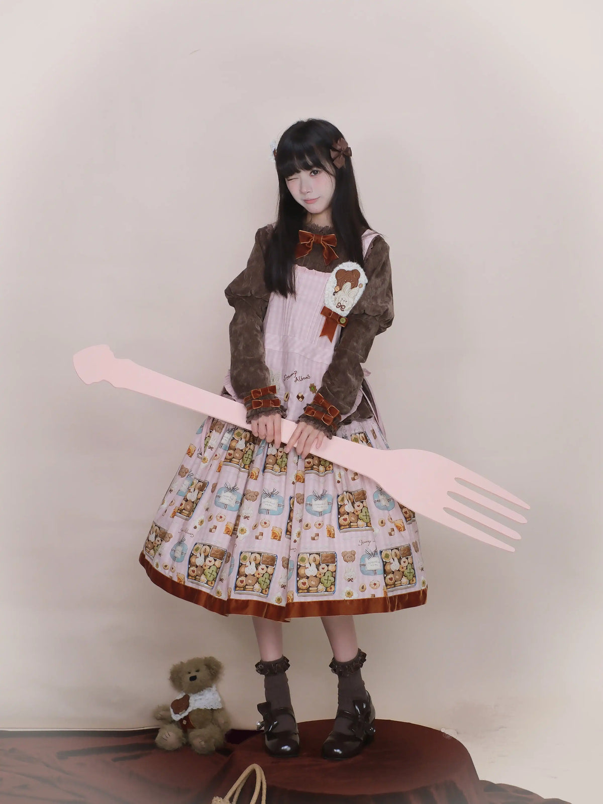 Cookie Box Lolita JSK SK Vest Blouse and Accessories Set
