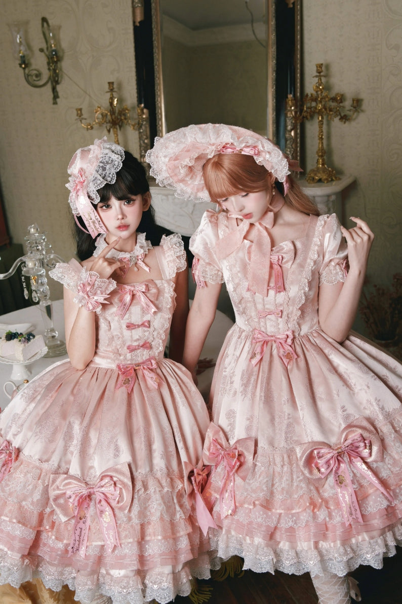 Satin Rose Sweet Lolita OP JSK Dress