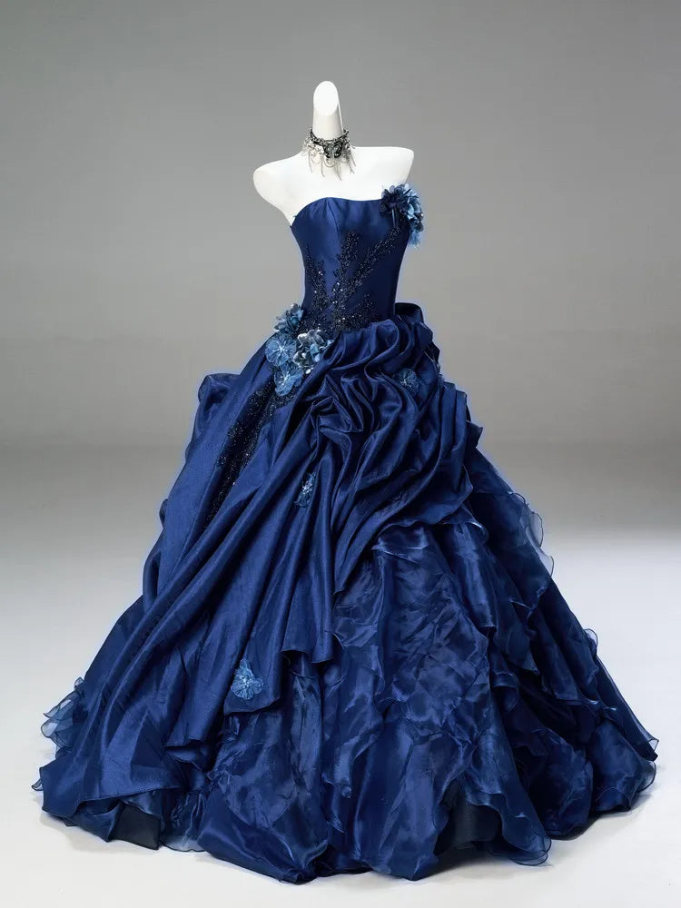 Cross Queen | "Kiss of the Falling Ice" 25th Birthday Art Exam Gradient Vintage Music-Generating Coming-of-Age Ceremony Gown