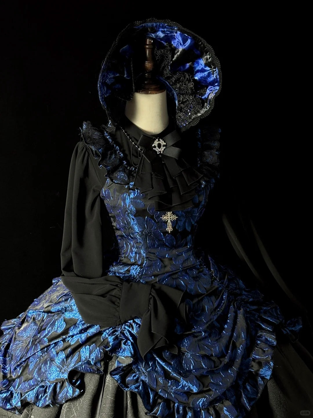 Nocturnal Lily Gothic Polka‑dot Lolita JSK