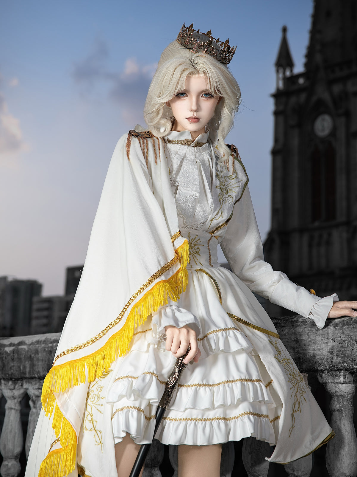 Holy Light Rose Lolita Original Military JSK Set