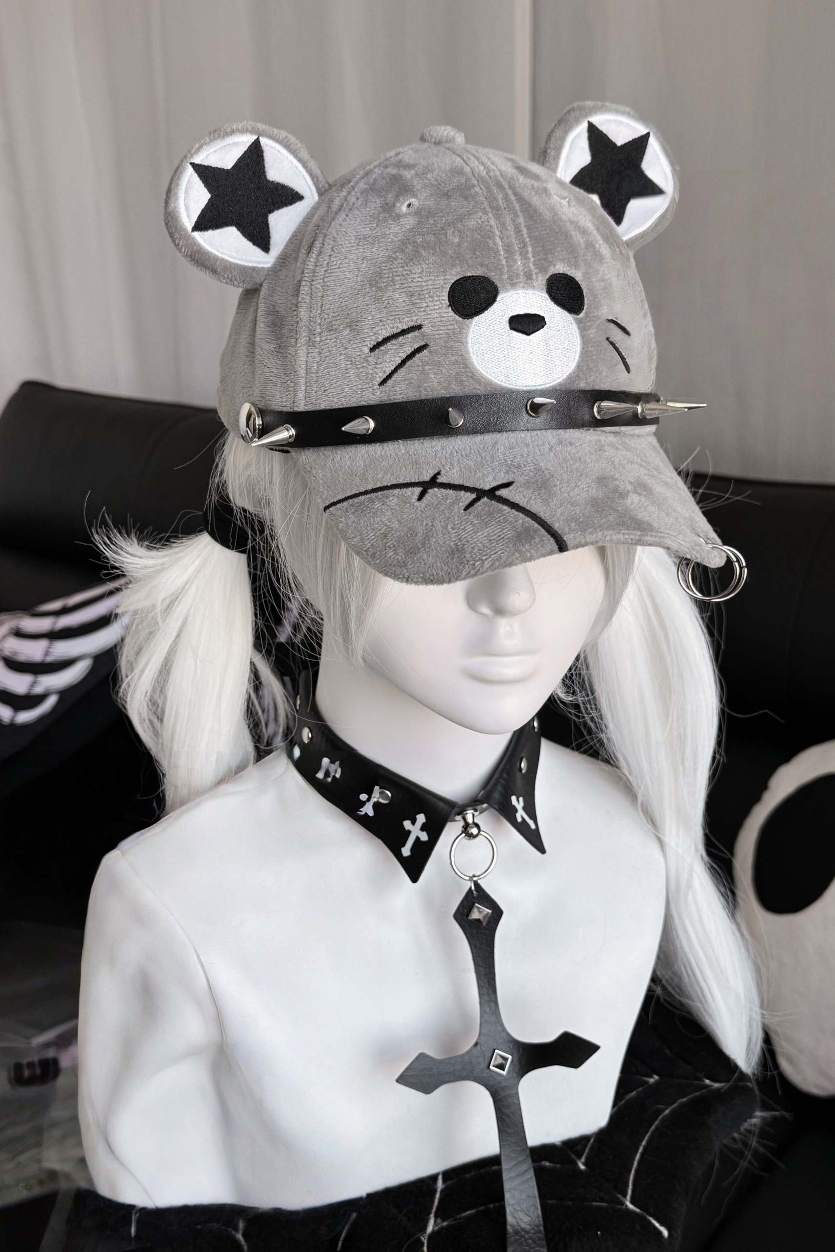 Goth Punk Studded Baseball Cap