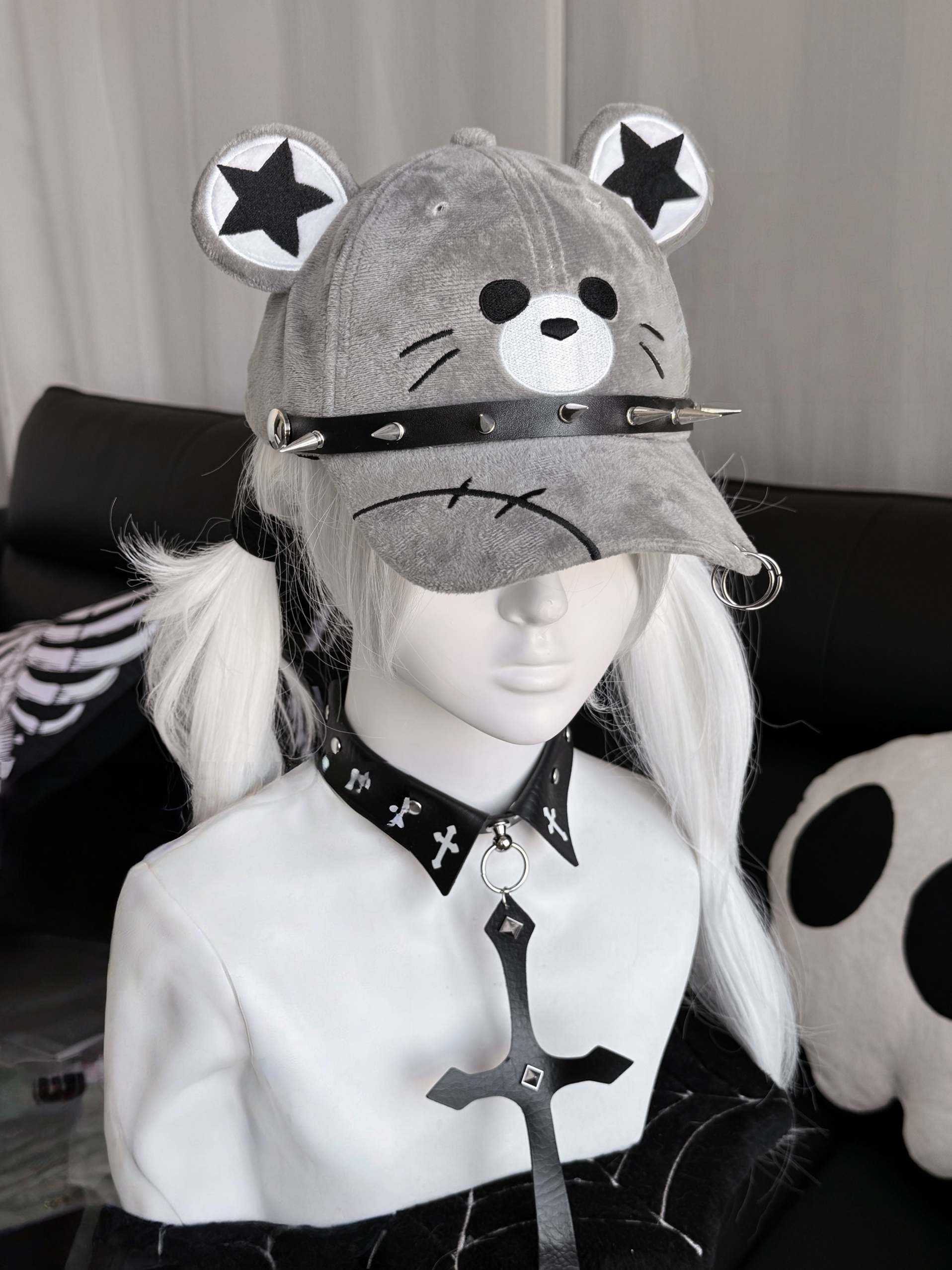 Goth Punk Studded Baseball Cap LE6013