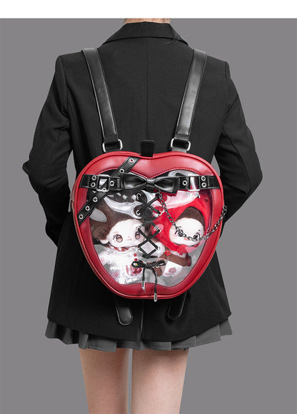 Edgy Apple Motif Ita-Bag Backpack LE1016