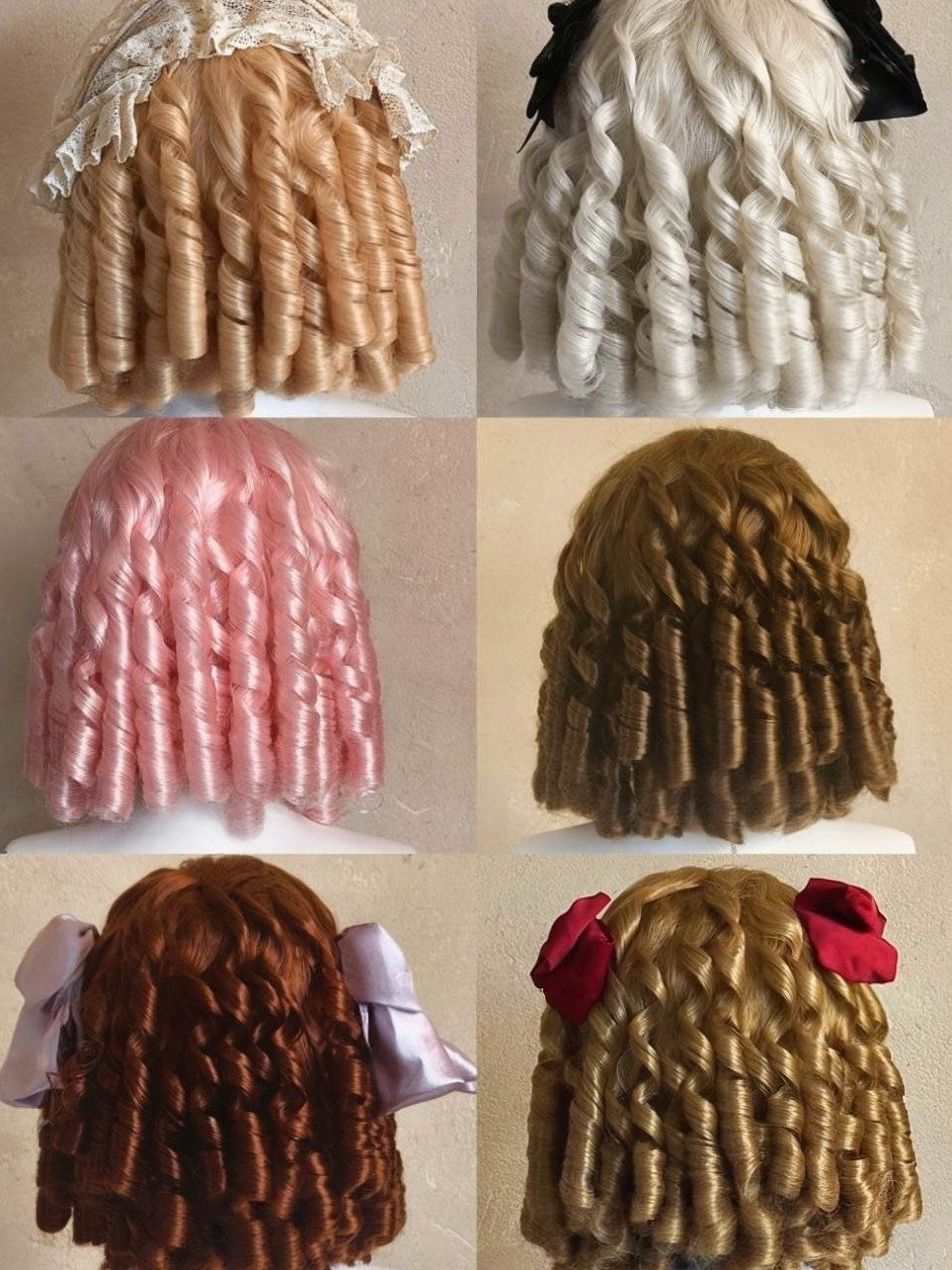Lolita Short Sparkly Roman Curl Wig